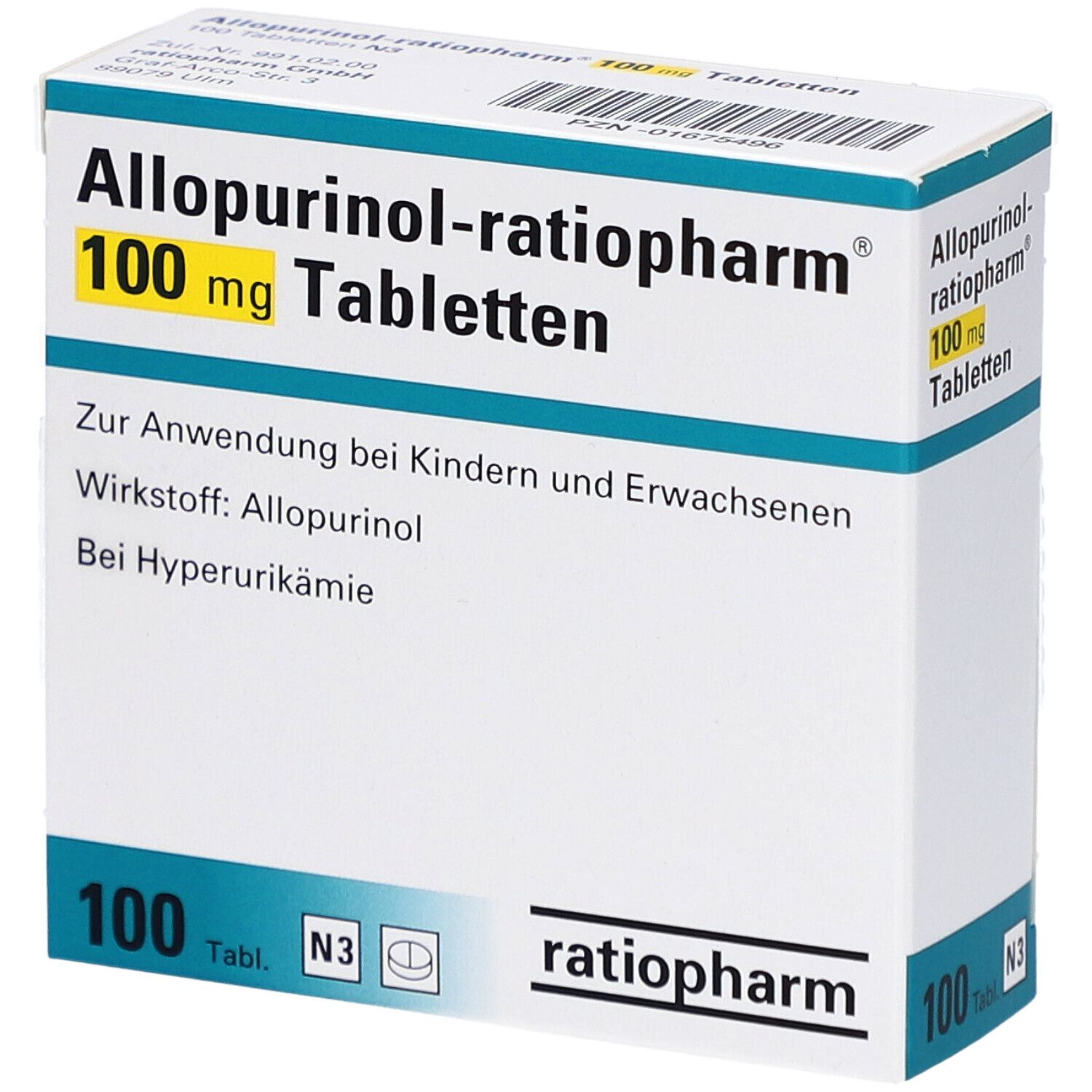 Allopurinol RAT 100mg TAB